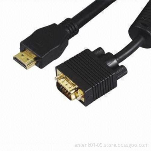 HDMI® Male to VGA Male Cable 15P, Made of Copper Material
